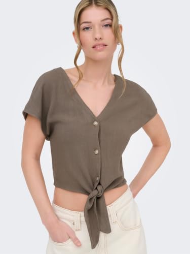 Onlsiesta Ss Knot Lin Bl Shirt PNT Noos – Ansicht 5