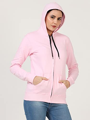 Image of Ideation Women's Cotton Full Zipper Sweatshirt Hoodies with Kangaroo Pocket