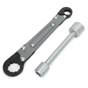 Plumbing Tools Angle Stop Wrench Kit, Angle-on Wrench Professional Plumber Wrench Tools for Installing New Compression Angle Stop and Removing the Compression Ring