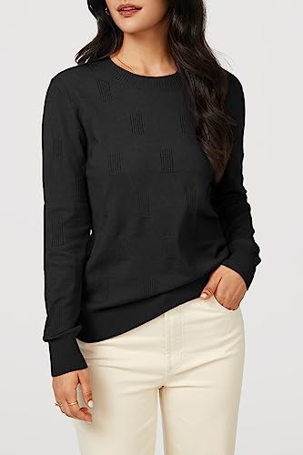 Image of Arach&Cloz Women's Soft Knit Sweater Fall Dressy Casual Pullover Tops