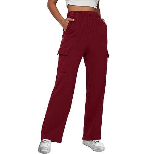 Cargohose Damen Sommer Grüne High Waist Weiß Luftige Leicht Joggpants...