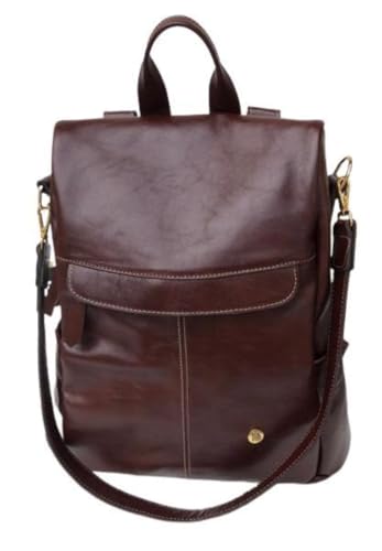 Mochila Bolsa De Couro Legitimo Feminina Anti Furto Luxo