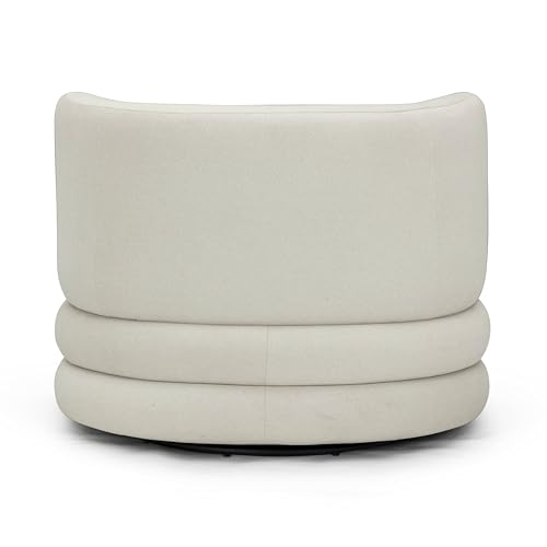 Sillón Lounge Giratorio Cremoso Tela Suave miniatura 4