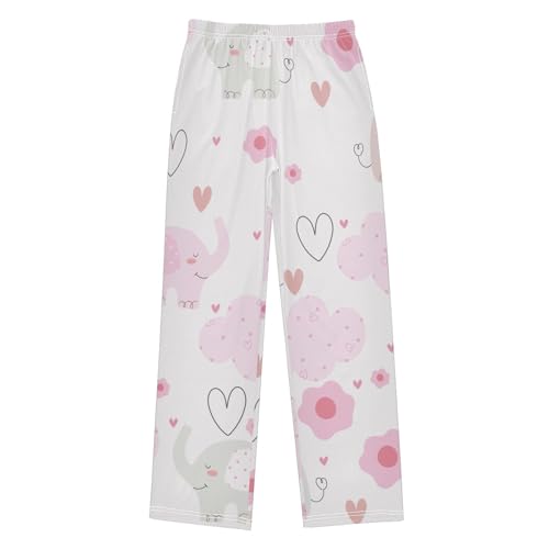 Pink Elephant Boys Pants Boys Athletic Pants Long Pant for Boywith Pockets Wide-Leg Size 6-14Y