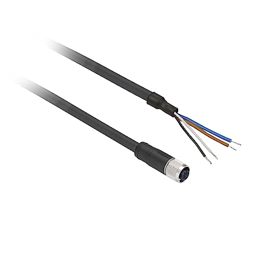 Conector M12 Schneider Electric XZCPV1141L2 hembra de 4 pines con cable PVC de 2 metros