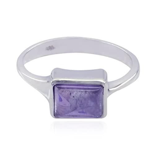 Bague en argent sterling 925 octogonale pour vos soirées et fêtes
