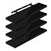 WOLTU Estante de Pared Tablero de Pared Volato Juego de 4 Estante Flotante Libre Estante de CD DVD Estante de Libro Tablero de Madera 80x22,9x3,8cm, Negro, RG9480sz-4