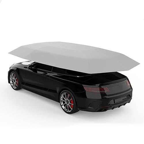 Carpa Paraguas Automática para Auto, Cubierta para Sombrillas para Auto con Soporte, Cuerda Ajustable a Prueba Viento Y Potentes Ventosas Dobles,95% Aislamiento Térmico Y Seguridad Antirrobo
