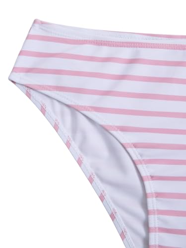 Image of COZYEASE Girls' 2 Piece Ditsy Floral Print Knot Front Ruched Triangle Bikini Swimsuit