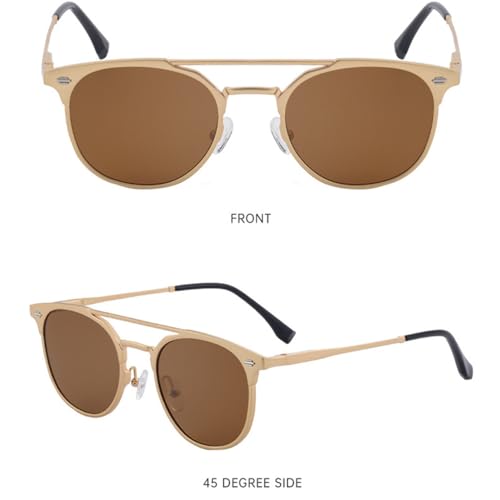 Men Double Bridge Gradual Change Metal Sunglasses Uv400 Driving Fishing for outdoor sports running and riding2