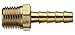 Plews & Edelmann Amflo 604 Brass Hose Barb Fitting (1/4" Hose ID X 3/8" Male NPT), 1 Pack
