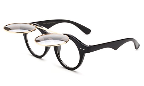 Classic Small Retro Steampunk Circle Flip Up Glasses/Sunglasses Cool Retro New Model3
