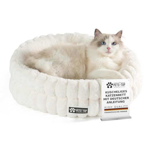 One-PETS-TOP-Katzenbett-Flauschig--Katzenkissen-Rund-Weich--Cat-Bed-Waschbar--Schlafplatz-fur-Katze-Kleine-Hunde--rutschfest-Weis-50cm | Dealmeister.io Alt tag für bilder post titel