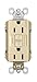 Legrand radiant 1597TRICCD4 15 Amp GFCI Self Test Tamper Resistant Decorator Duplex Outlet, Ivory (1 Count)