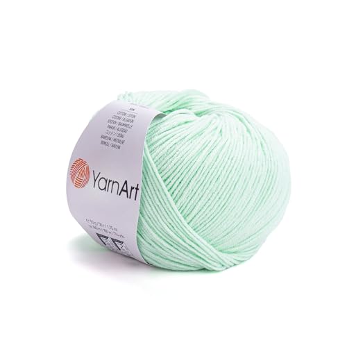 Image of YarnArt Genius Soft Cotton Acrylic Blend Yarn - Amigurumi, Crochet and Knitting -%55 Cotton-45% Acrylic, Craft Yarn for Kids and Adults Garments, Baby Items and Accessories, 174 yds / 50 g