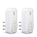 meross Presa Intelligente Italiana Smart Plug, Spina WiFi, Compatibile con HomeKit Siri, Alexa, Google Assistant e SmartThings, Nessun Hub Richiesto, 16A, 2,4GHz, 2 Pezzi