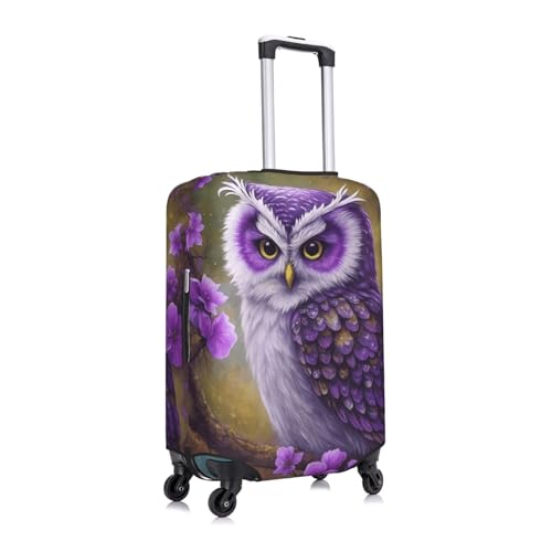 Purple Owl Suitcase Cover Fashion Luggage Covers Anti-Scratch Elastic Lightweight Protector For Travel Outdoor X-Large2