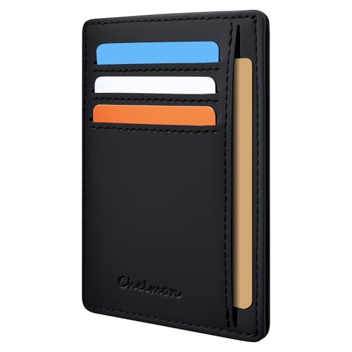 Image of Chelmon Slim Wallet for Men, Minimalist Front Pocket RFID Blocking Credit Card Holder