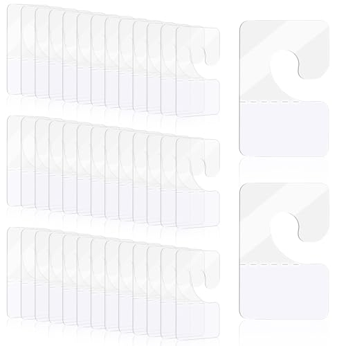 Giantree 200 Pcs Clear Self Adhesive Hang Tabs Hooks, Heavy Duty J-Hook Hanging Tags Clear Plastic Hanger Tags for Retail Display in Business Shop Offices Home