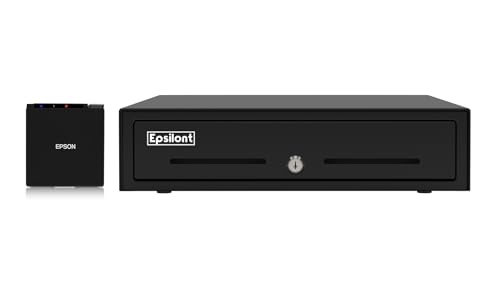 Image of Epsilont Square Register Hardware Bundle -M10 2 inch USB Receipt Printer and 13 inch Cash Drawer 4 Bill 5 Coin