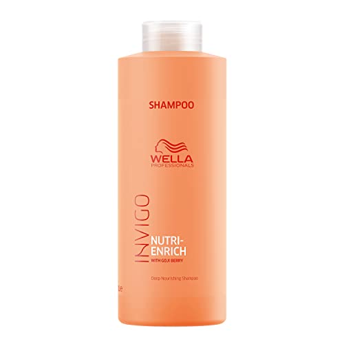 Wella Professionals Professional Hair Care, Invigo Nutri-Enrich Shampoo for Dry Damaged Hair, Deeply Nourishing Shampoo 1L
