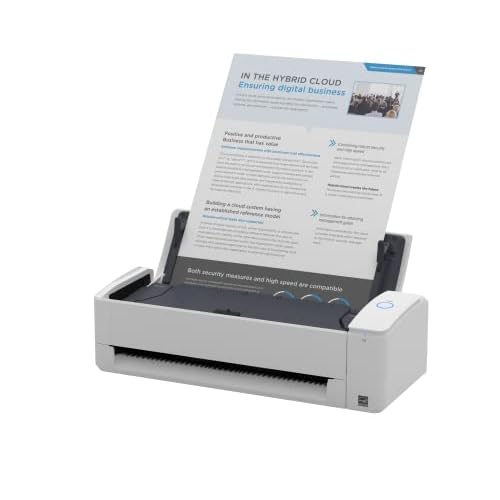 ScanSnap iX1300 Automatic Document Scanner – White – Business Card to A4, Duplex, USB 3.2 and WiFi