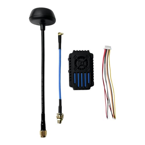 Suoumwa Transmisor de Video FPV de 5,8 GHz y 5 W, Módulo VTX Inalámbrico de 96 Canales de Alta Potencia con Antena para Dron RC FPV de Alcance