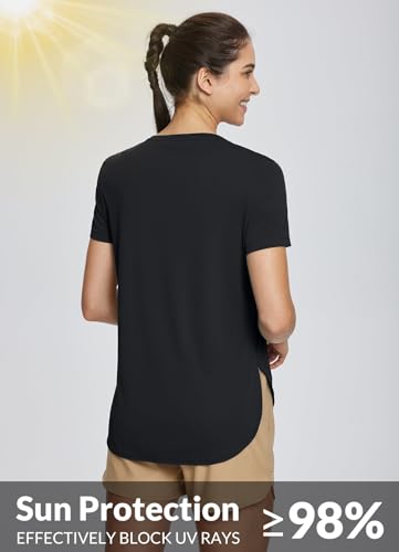 baleaf Women's Workout Tops Shirts UPF50+ Sun Shirt Short Sleeve Quick Dry UV Protection Athletic Tee3