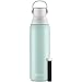 Brita Stainless Steel Premium Filtering Water Bottle, BPA-Free, Reusable, Insulated, Replaces 300 Plastic Water Bottles, Filter Lasts 2 Months or 40 Gallons, Includes 1 Filter, Glacier - 20 oz.