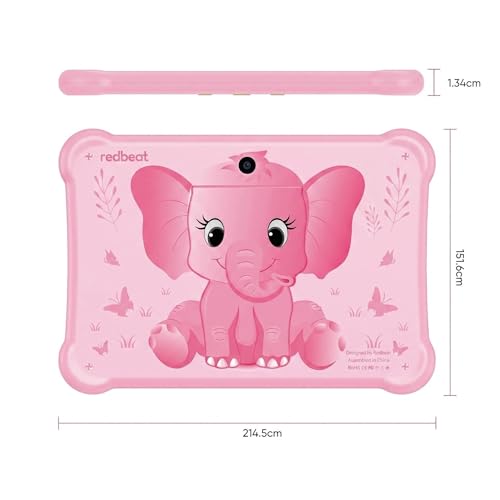 Image of Kids Tablet, 7 inch Android Tablets for Kids 12+, 6GB+32GB (512GB expand) Learning Tablet with SIM Card Slot & Case, WIFI, Parental Control, Eye Protection, Dual Camera, 3G /2G Cellular Network, Pink