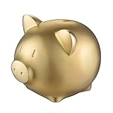 SDF25 銅の装飾品「ラッキーゴールド豚」銅工芸春祭りのギフト黄金の豚貯金箱 (Size : S)