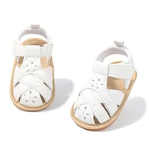 KIDSUN Baby Girls Boys Sandals Infant Summer Beach Shoes Anti Slip Rubber Sole Outdoor First Walking Crib Shoes