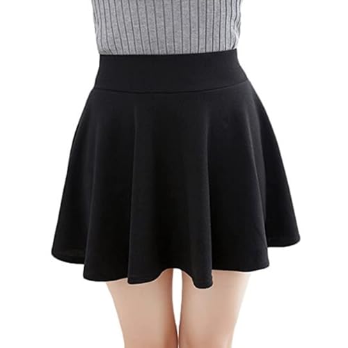 Pleated Skirts for Women, Mini Stretchy Flared Casual Skater Skirt2