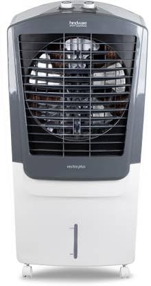 Hindware Smart Appliances Vectra Plus 100L | Desert Air Cooler with Woodwool Pads, Inverter Compatible, Castor wheels and motorized air flow control & High Air Delivery (White & Grey)