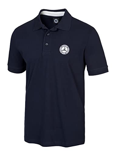 Mercedes-Benz Classic, Polo de Caballero, algodón, Azul Navy, Talla L, Producto Oficial Collection Cover
