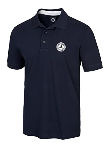 Mercedes-Benz Classic, Herren-Poloshirt, Baumwolle, Marineblau, L