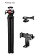 Lammcou Handy Stativ, Flexibel Stativ für Smartphone mit Voll Schwenkbar Kugelneiger & Vertikale und Horizontale Handystativhalter & Go Pro Adapter, Camera Tripod Kamerastativ für YouTube, Urlaub