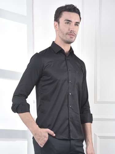 Image of Crimsoune Club Men's Sleek Style Black Shirt