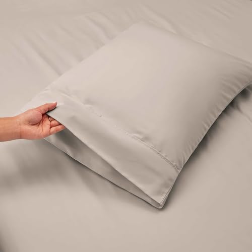 Hearth & Harbor Bed Sheets, Luxury Soft 6 Piece Bed Sheet Set Extra Deep Pocket Fitted Sheets Fits Mattress up to 21\", Double Brushed Bedding Sheets & Pillowcases, King, Natrual Linen - Thumbnail 7