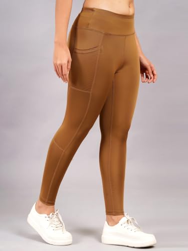 Image of NEVER LOSE Thick High Waist Yoga Pants with Pockets, Tummy Control Workout Running Yoga Leggings for Women