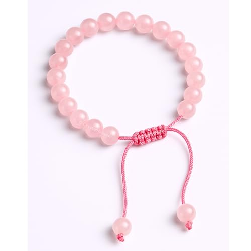 Image of Certified Rose Quartz Bracelet For Women Men With Healing Crystal