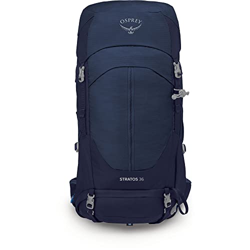 Image of Osprey Stratos 44L Men's Hiking Backpack, Cetacean Blue