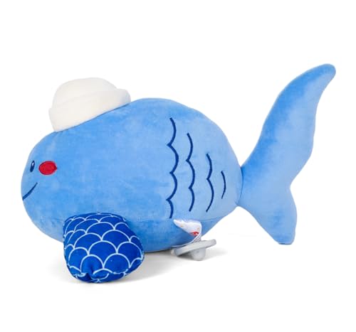 Image of Fuzzbuzz Sailor Whale Soft Toy, 30cm, Blue, 18M+