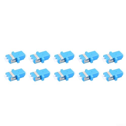 Adaptadores ópticos de fibra LC a LC, 10 piezas para conectar dos cables LC monomodo o multimodo para redes de fibra óptica con transmisión estable