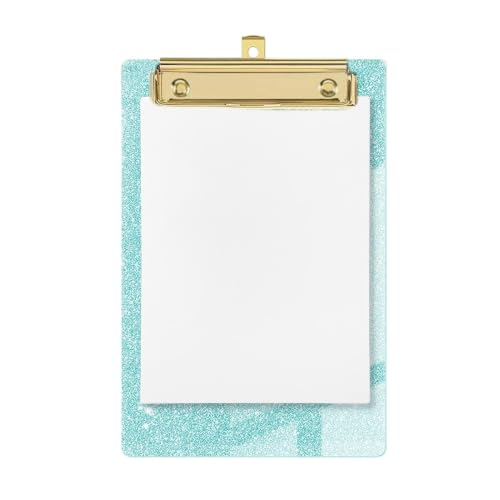 Glitter Clipboard - Mini Acrylic Portable Note Clipboards | Receipt Clip Boards For Nurses Teachers Students Artists Professiona