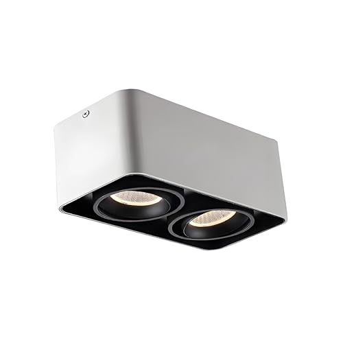 Spotlight LED encastrable 24W carrée orientable 3000K pour bureau et hôtel - 2