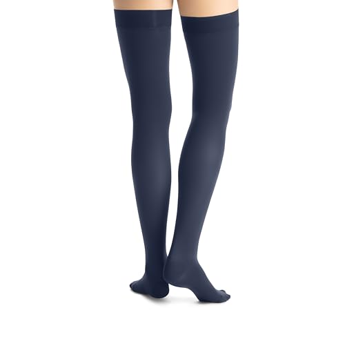 Image of BSN Medical 115760 JOBST Compression Hose, Thigh High, 15-20 mmHg, Closed Toe, Small, Midnight Navy