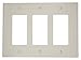 Leviton PJ263-T 3-Gang Decora/GFCI Wallplate, Midway Size, Light Almond