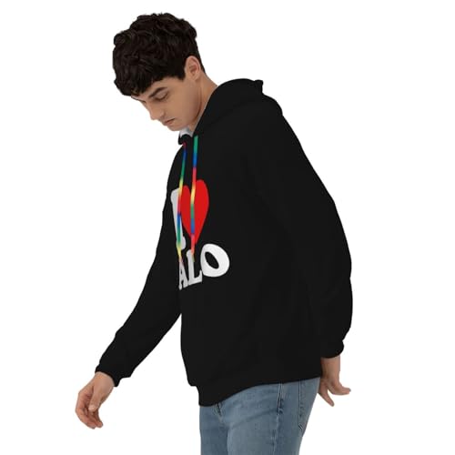 I Love Alo Hoodies With Pockets Hooded Sweatshirts Casual Drawstring Hoody Pullover For Mens3