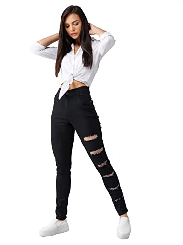 Image of Miss Chase Women's Skinny Fit High Rise Regular Length Denim Stretchable Jeans